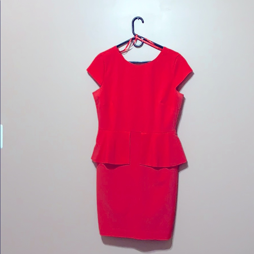 Worthington size 12 peplum pink dress